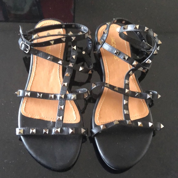 studded gladiator sandals heels